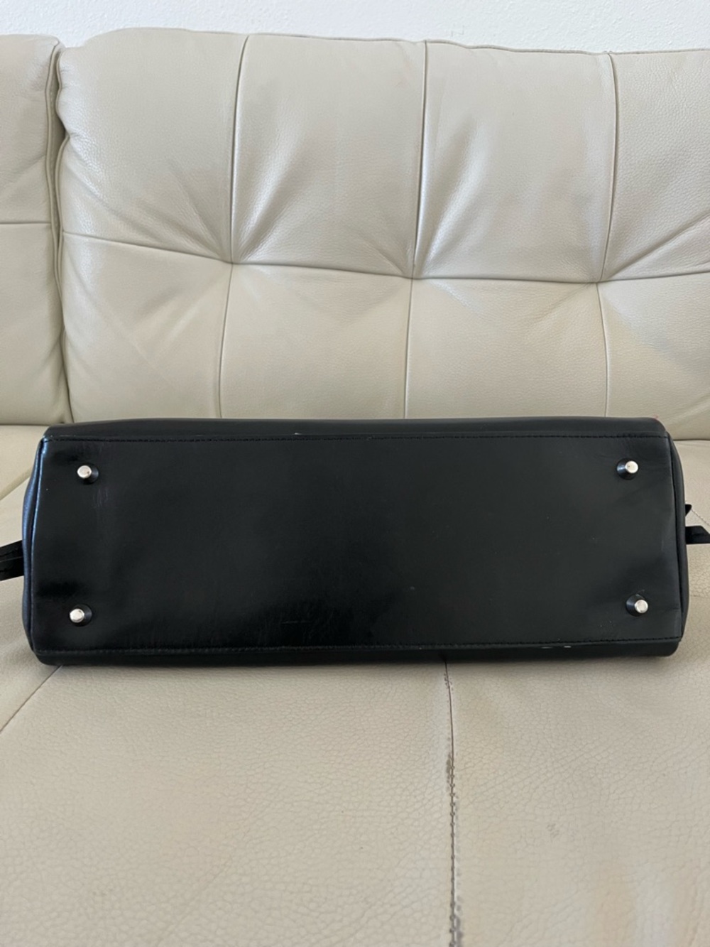 MAUDE Black Leather Shoulder Bag - Picture 7 of 10